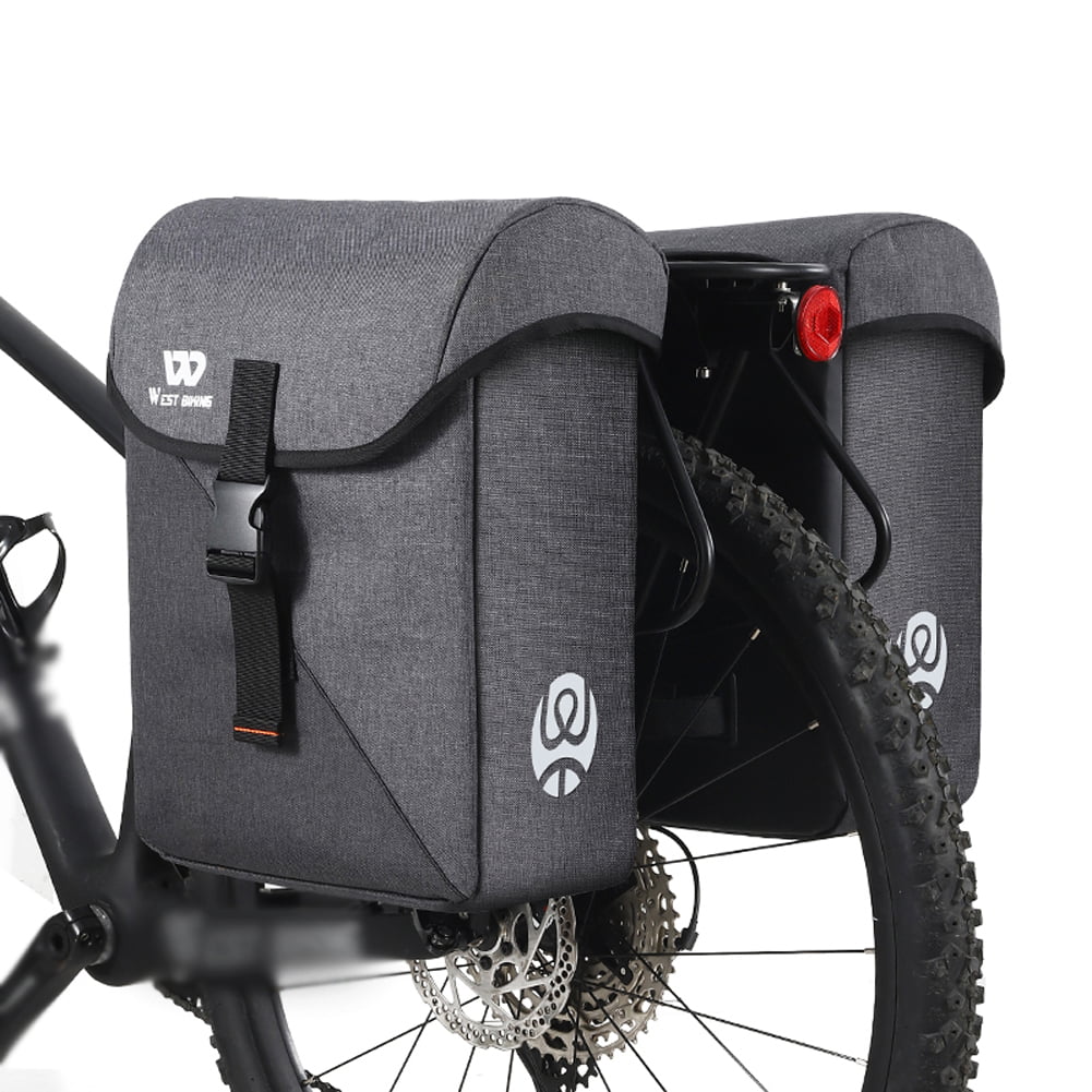 Lixada Bike Rear Seats Bag 35L Double Luggage Carriers Large Capacity Riding Accessory Utility Trunk