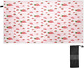 Bestwell Red Strawberry Pink  Beach Towel Oversized Towel Blanket, Thin Lightweight Microfiber Sand Free Quick Dry Towel, 30”” Multipurpose Pool Bath Yoga Swim Shower Towel