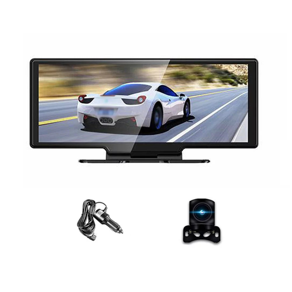 4K  Dash Front & Rear Driving Recorder 10.26 Inch Touchscreen, WiFi, -Sensing, Loop Recording, Hands-Free Calling Reliable Dash Camera for Carplay Android Auto