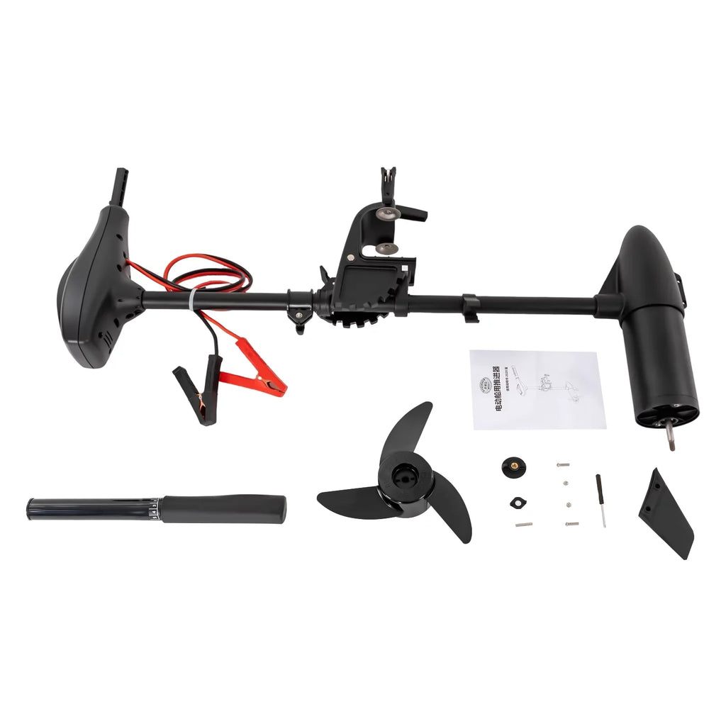 Miumaeov Electric Trolling Motor, 12V 58  Fishing Boat Engine Short Shaft Marine Outboard Motor Drive