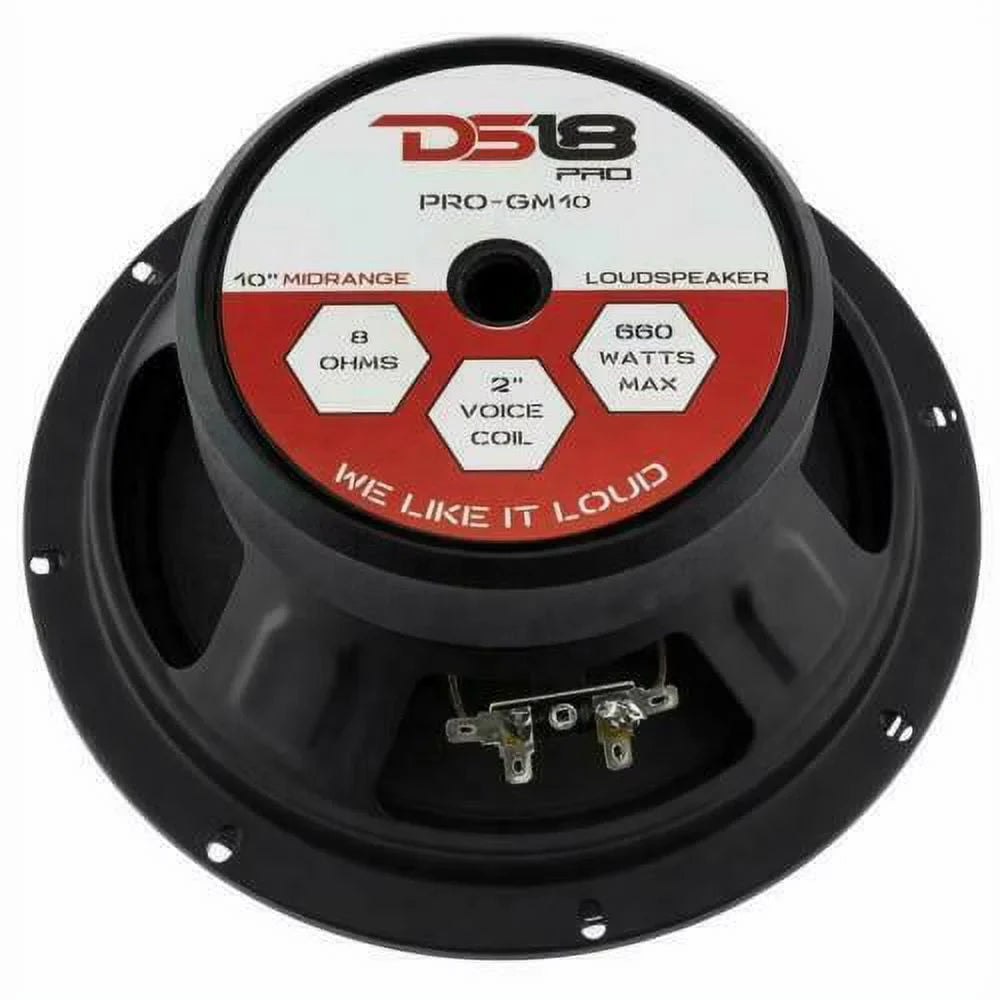 Pro  10 Inch 660 watt Max 8 Ohm Mid Range Car and Truck Door Loudspeaker
