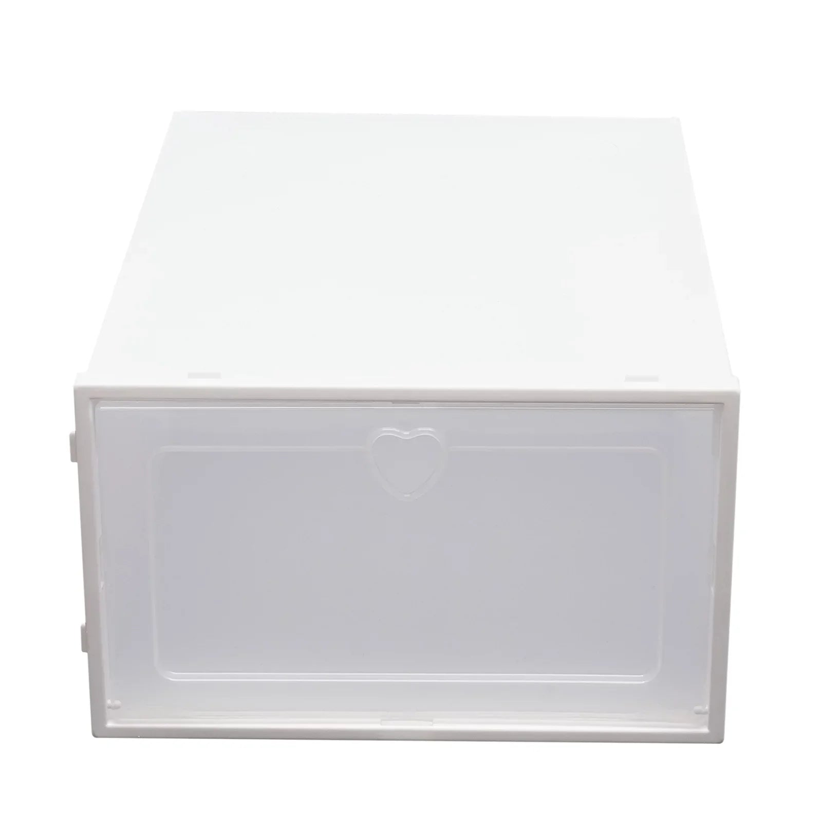 Loyalheartdy 20Pcs Foldable Flip Shoe Storage Boxes Stackable Drawer Shoe Box Plastic Clamshell Container Organizer Case Clear