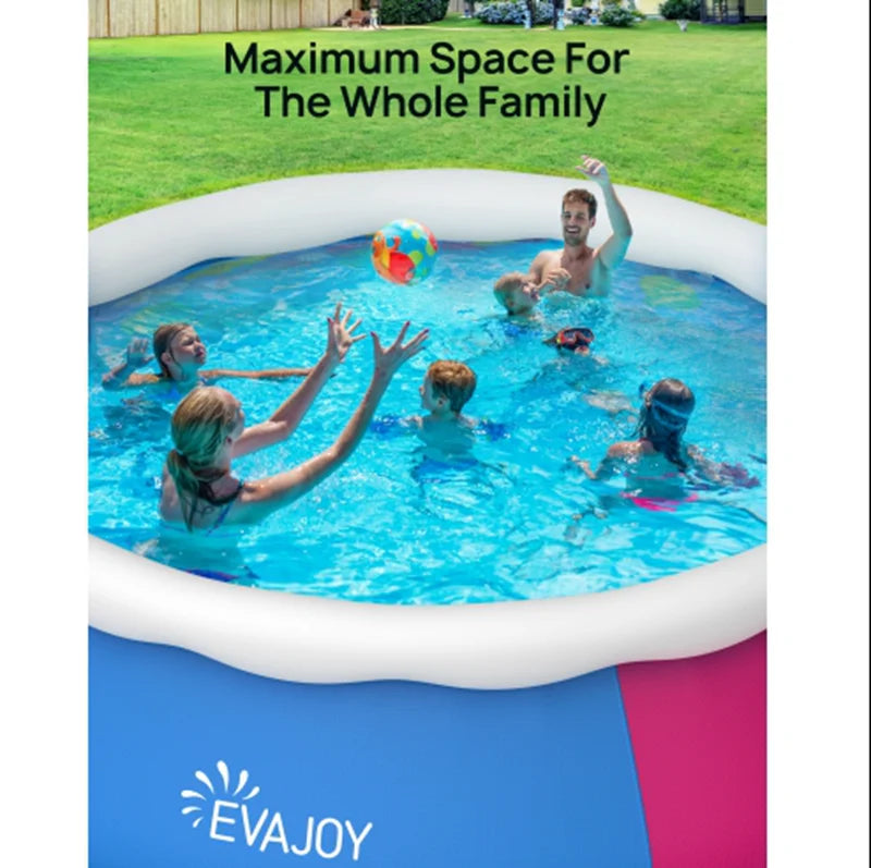 15ft *35in Inflatable Swimming Pool Include Filter Pump, Ground Cloth and Cover