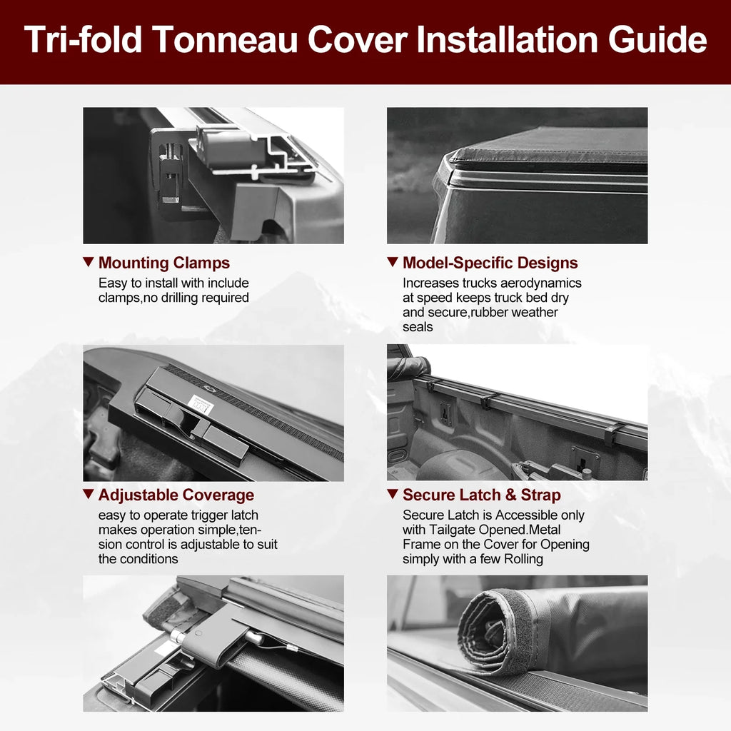 Kikito Vinyl Soft Roll-Up Tonneau Cover Truck Bed for 2022-2024 Tundra 6.7FT (78.7") Bed w/o Trail Edition (for Models Without The Deck Rail System)