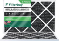 Filterbuy 12x24x1  8 Odor Eliminator Pleated   Furnace Air Filters with Activated Carbon (2-Pack)