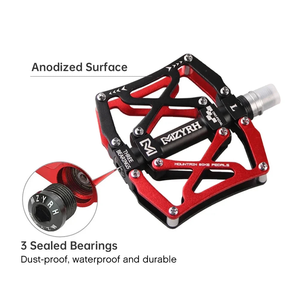 High Performance Aluminum Pedals for Mountain Bikes and Road Bikes, Lightweight and Durable