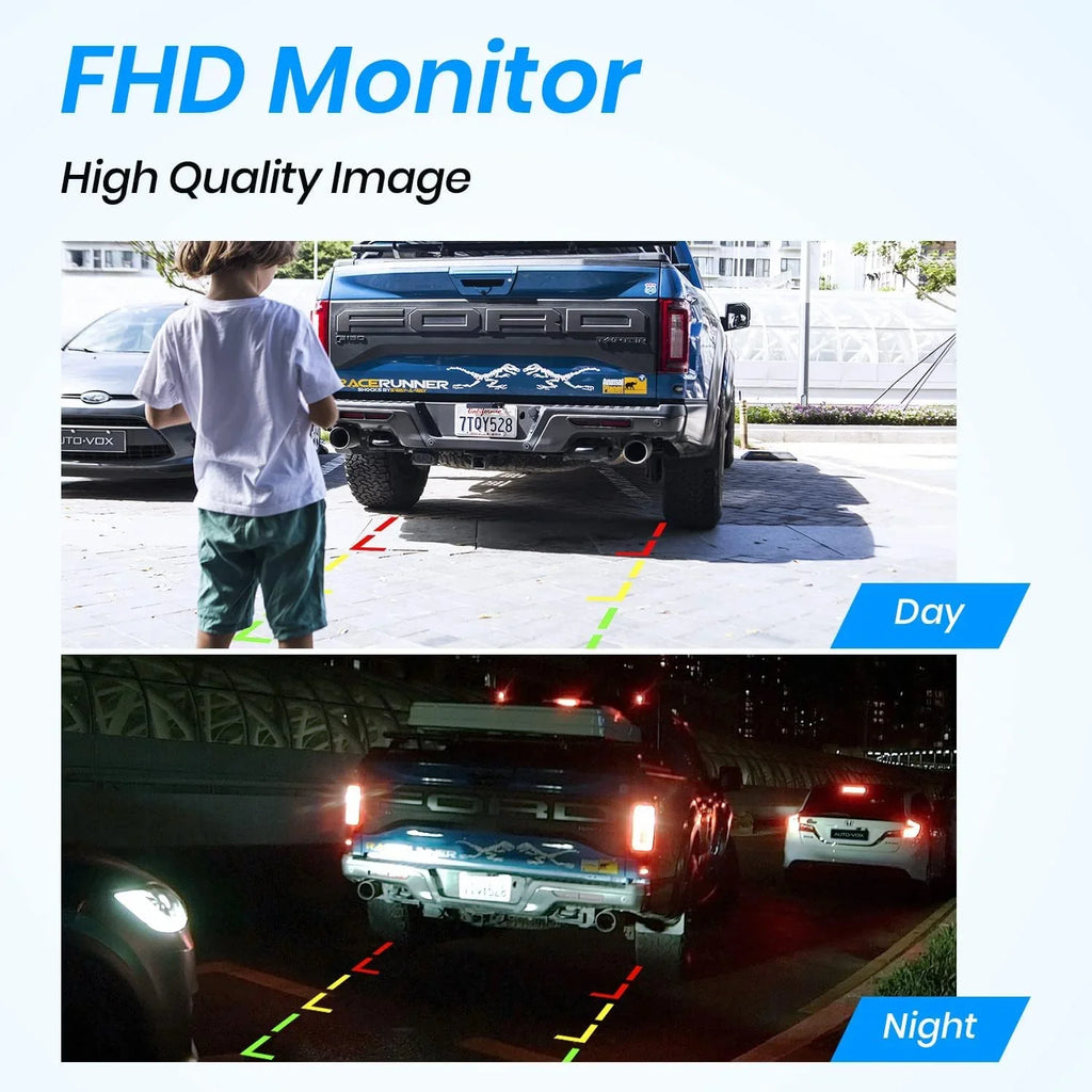 '- Solar Backup Camera Wireless Reverse Camera  Waterproof Vehicles License Plate Camera for Trailer/