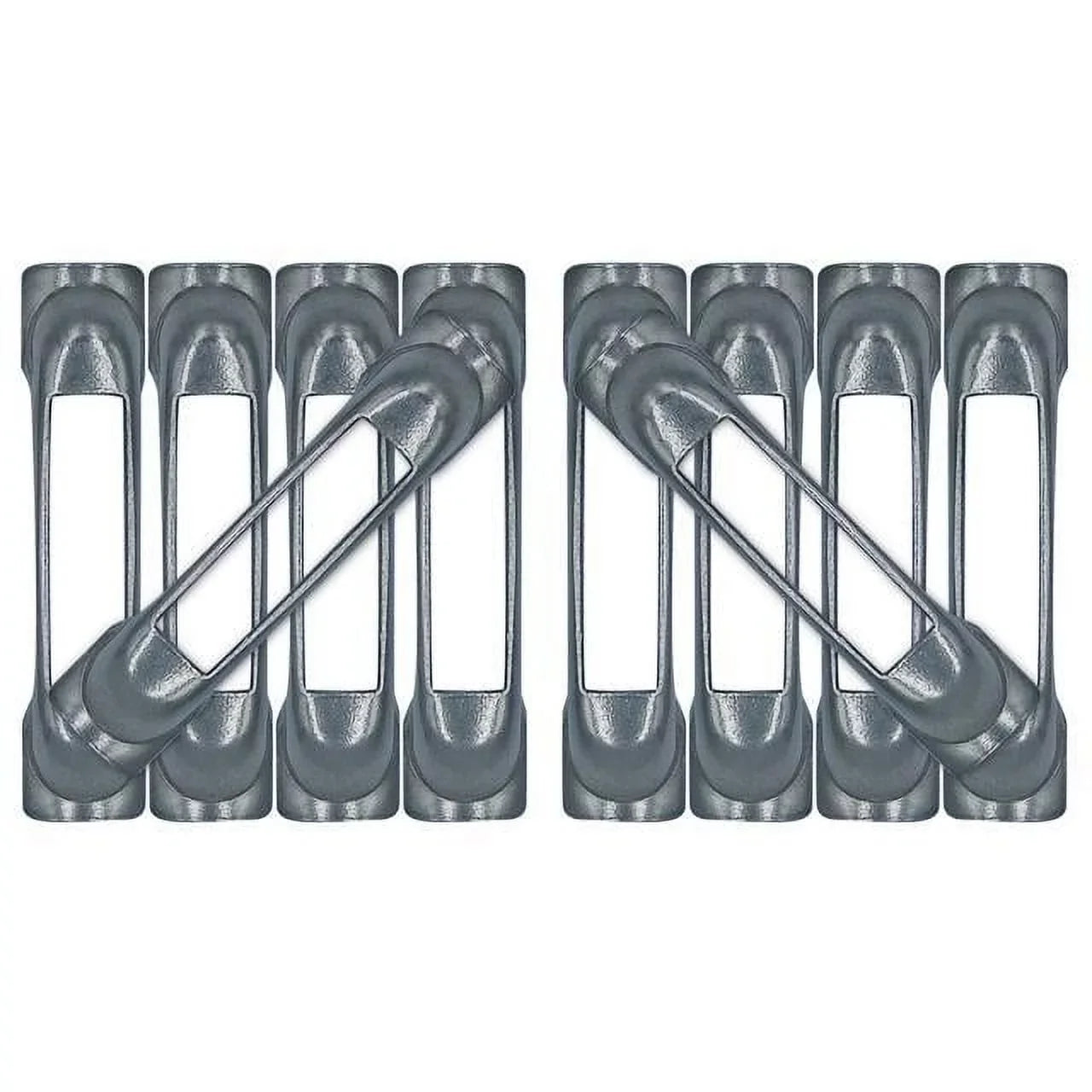 Weld-On Contoured Unfinished - -Track Single Strap Anchor 10-Pack (zinc rust protection), Logistic Tie-Down for Pickups, Trucks, Trailers