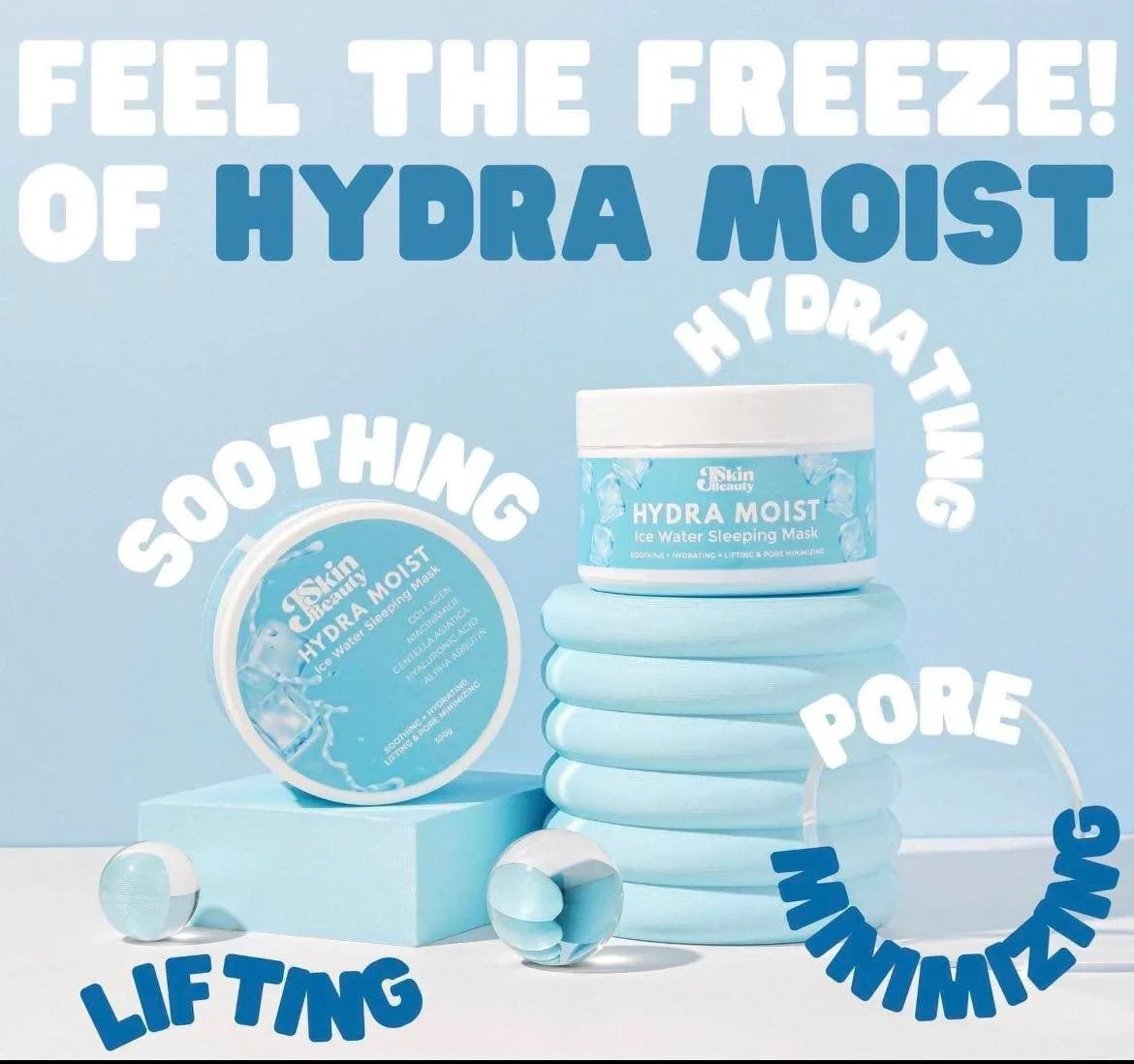 2 Jars  Skin Beauty Hydra Moist Ice Water Sleeping Mask -