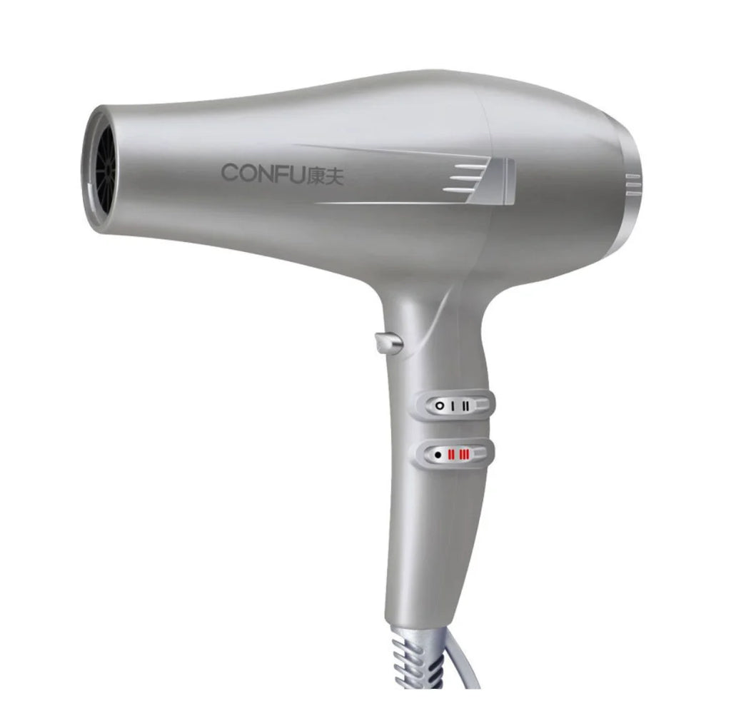 hot and cold air Hair Dryer, 2000W High Power Dryer, Quiet high wind professional hair stylist Dryer, Cool Shot Button, 3 Heat and 2 Speed Settings, Ionic Function for Shinier Results Silver