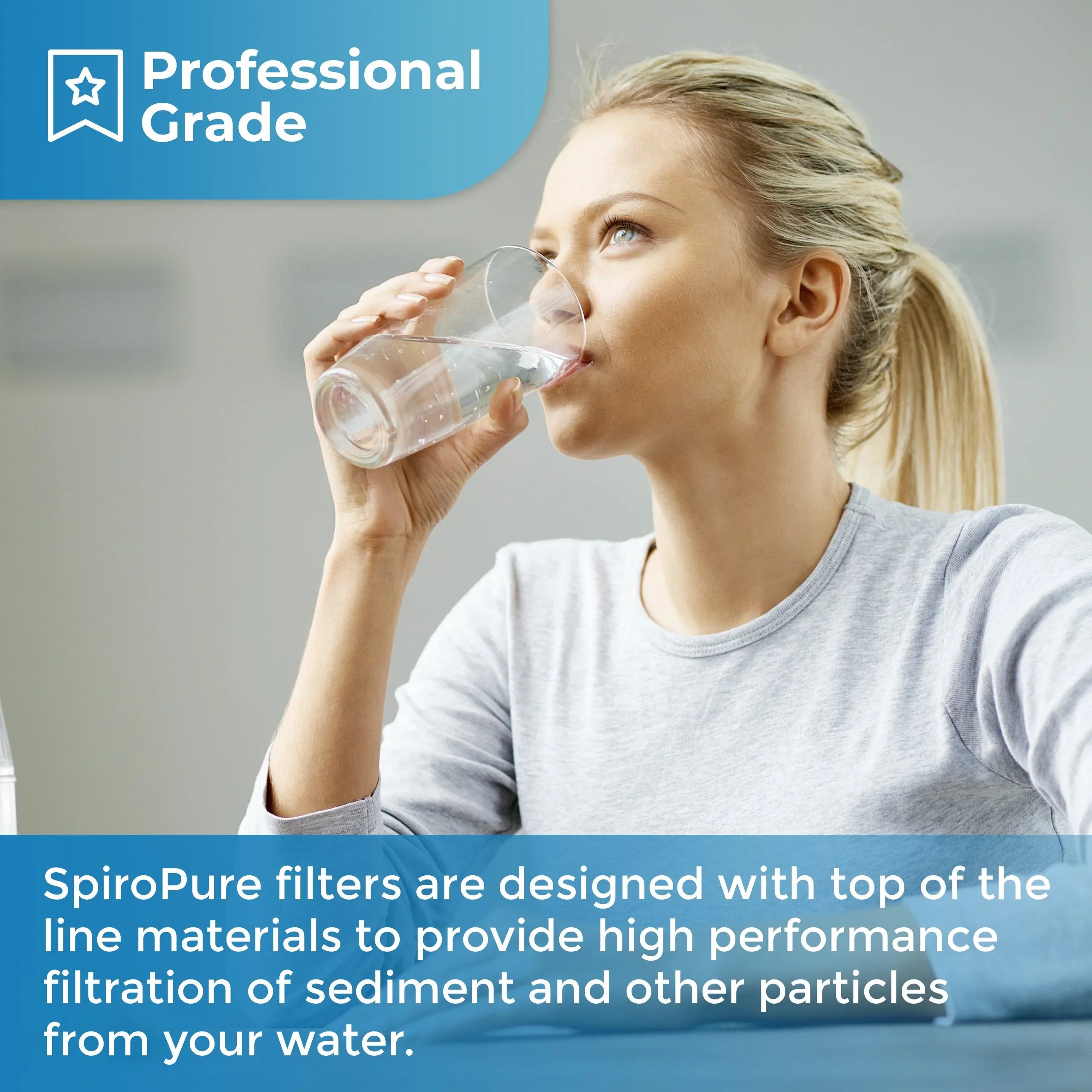 SpiroPure - 10x2.5 50 Micron Spun Melt-Blown Polypropylene Sediment Water Filter Cartridge -25-1050 (Case of 24)