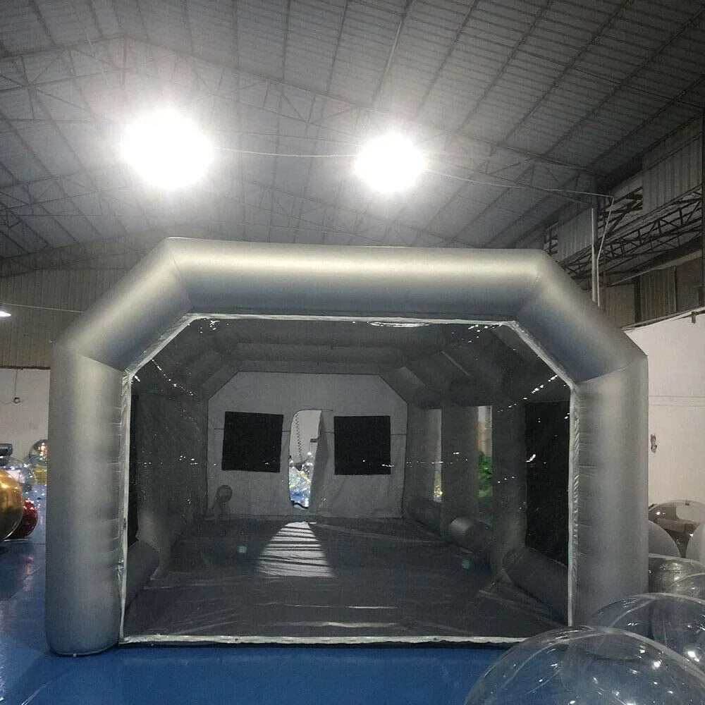 Inflatable Paint Spray Booth Painting Tent w/ Air Filter System & Floor Mat