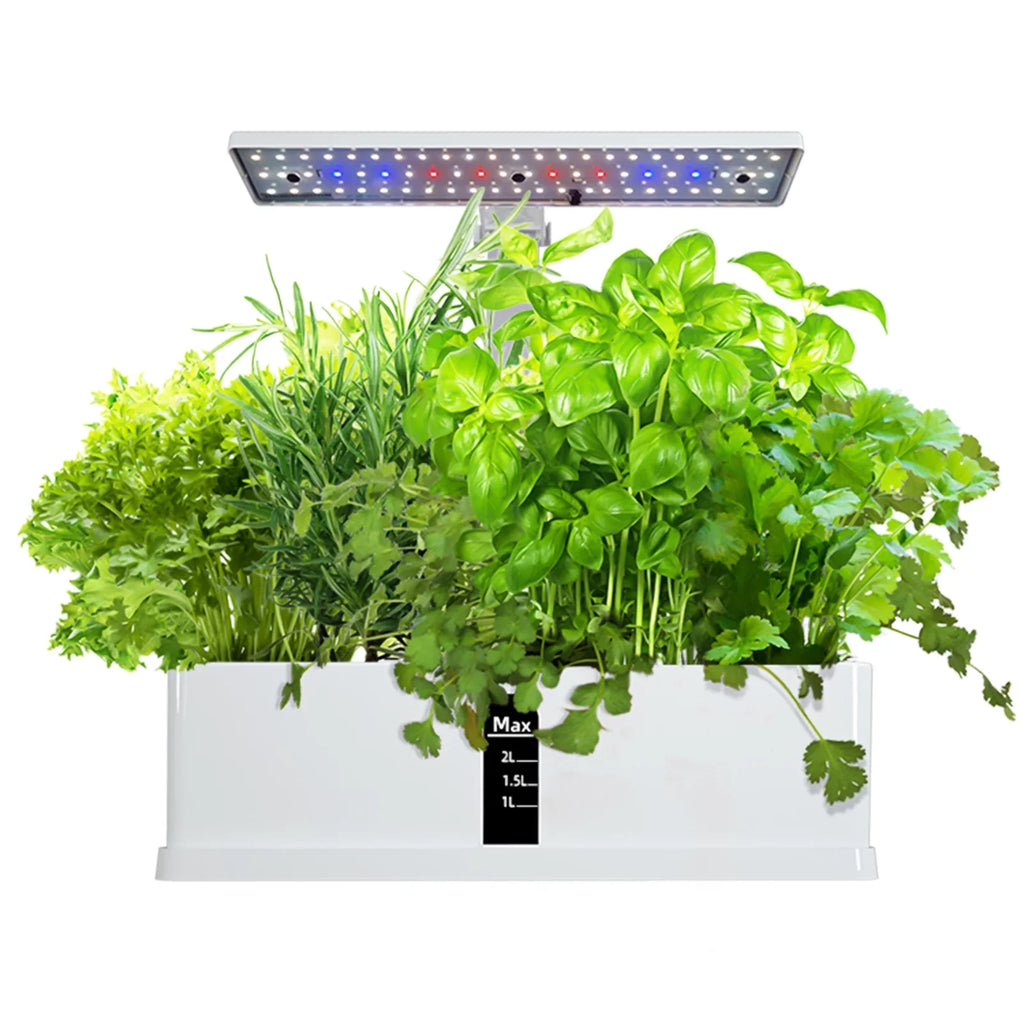 Smart Hydroponics Growing System Indoor Garden Kit 9 Pods Automatic Timing with Height Adjustable 15W  Grow Lights 2L Water Tank Smart Water Pump for Home Office Kitchen
