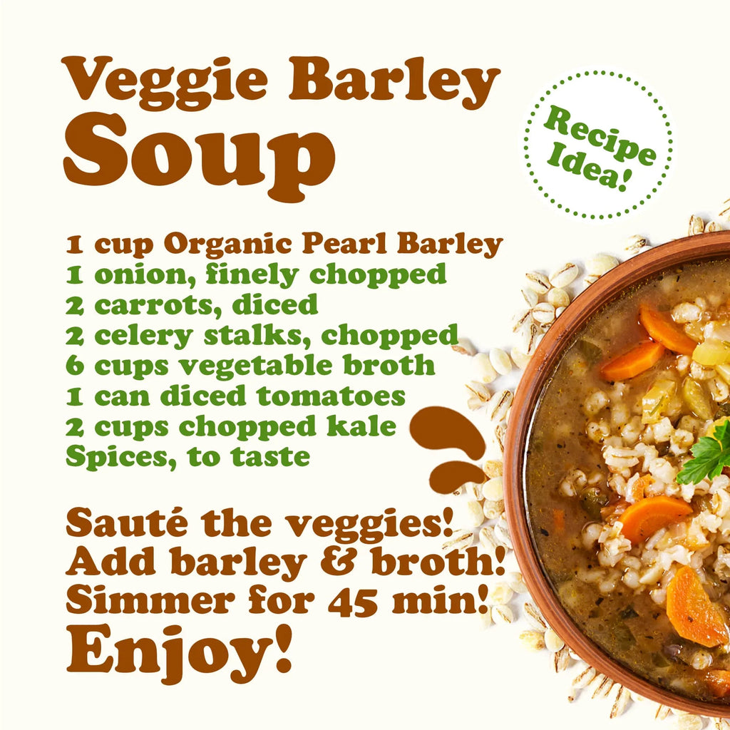 Organic Pearl Barley, 12 Pounds — Non-, Kosher, Raw, Vegan — by Food to Live