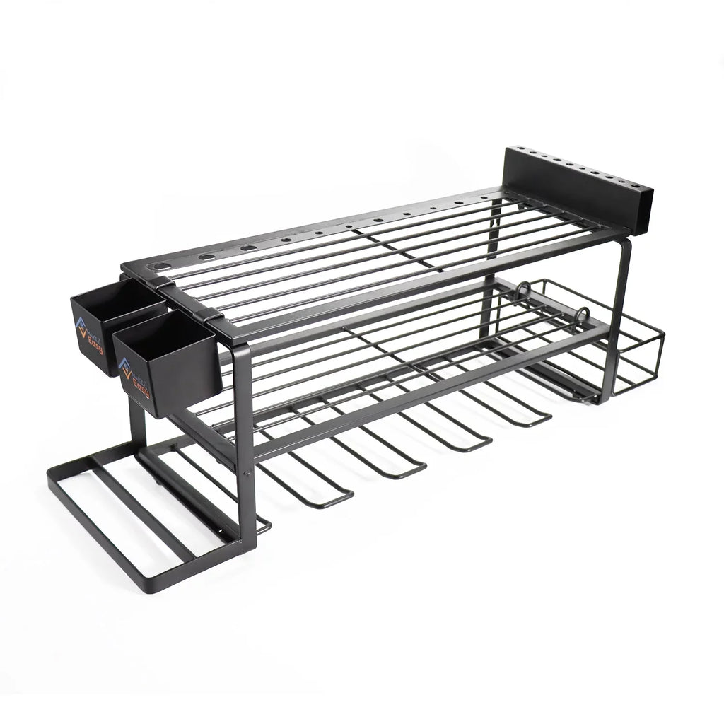Make It Easy Super Power Tool Organizer Steel Heavy Duty Floating Tool Shelf  10 in All