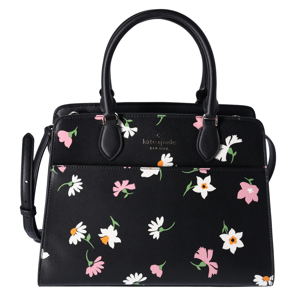 Kate Spade New York Madison Floral Waltz Medium Satchel Black Multi