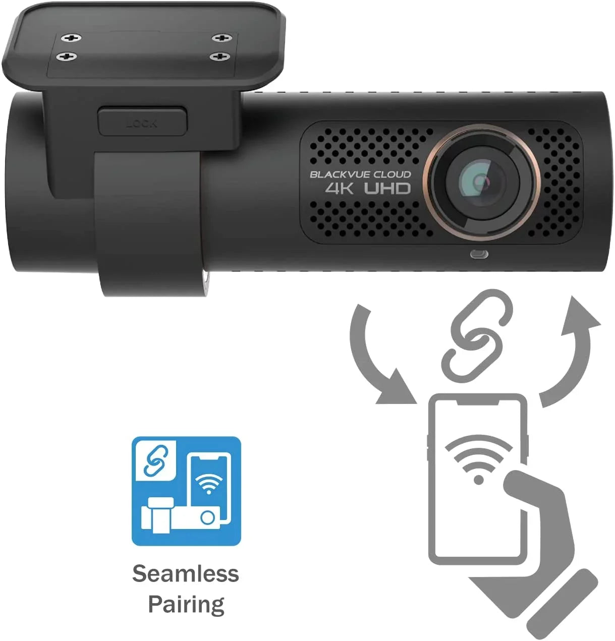 BlackVue -2CH Plus with 128GB microSD Card | 4K  Cloud Dashcam | Built-in Wi-Fi, , Parking Mode Voltage Monitor |  and Mobile Hotspot via Optional  Module