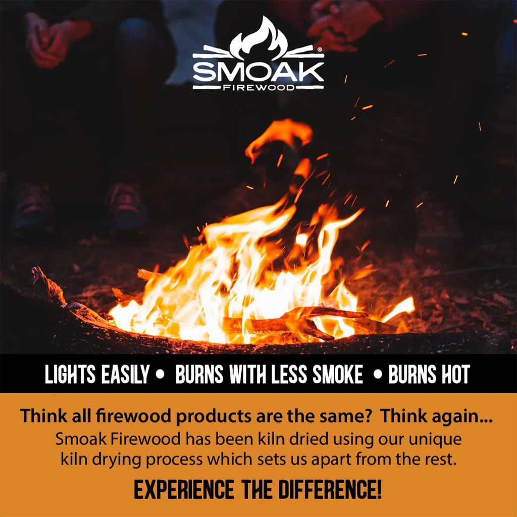 Smoak Firewood 8" Kiln Dried Cooking Grade Wood Mini Logs, Oak, 25-30lbs