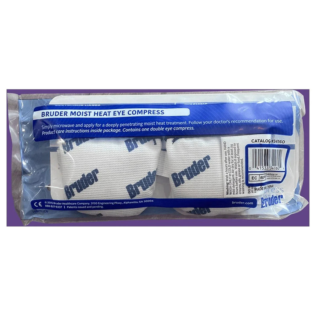 Bruder Moist Heat Eye Compress - Microwave Activated - Heat and Moisture for Dry Eyes - Reusable, Washable, and Non-allergenic - Fast Acting and Effective Relief for Dry Eye and Other Eye Irritation