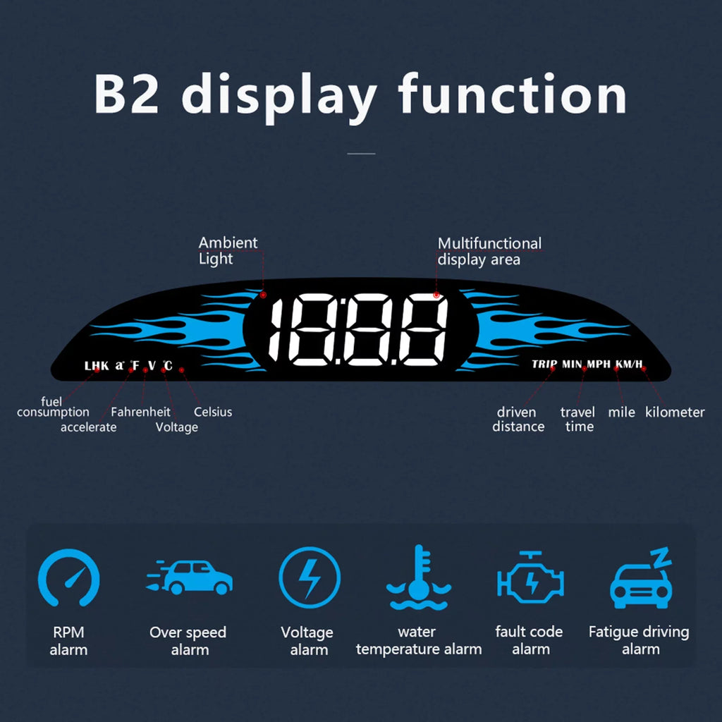 Dcenta Car New  Speedometer Head-up Display  Multi-Functions Car Diagnostic Speedometer Driving