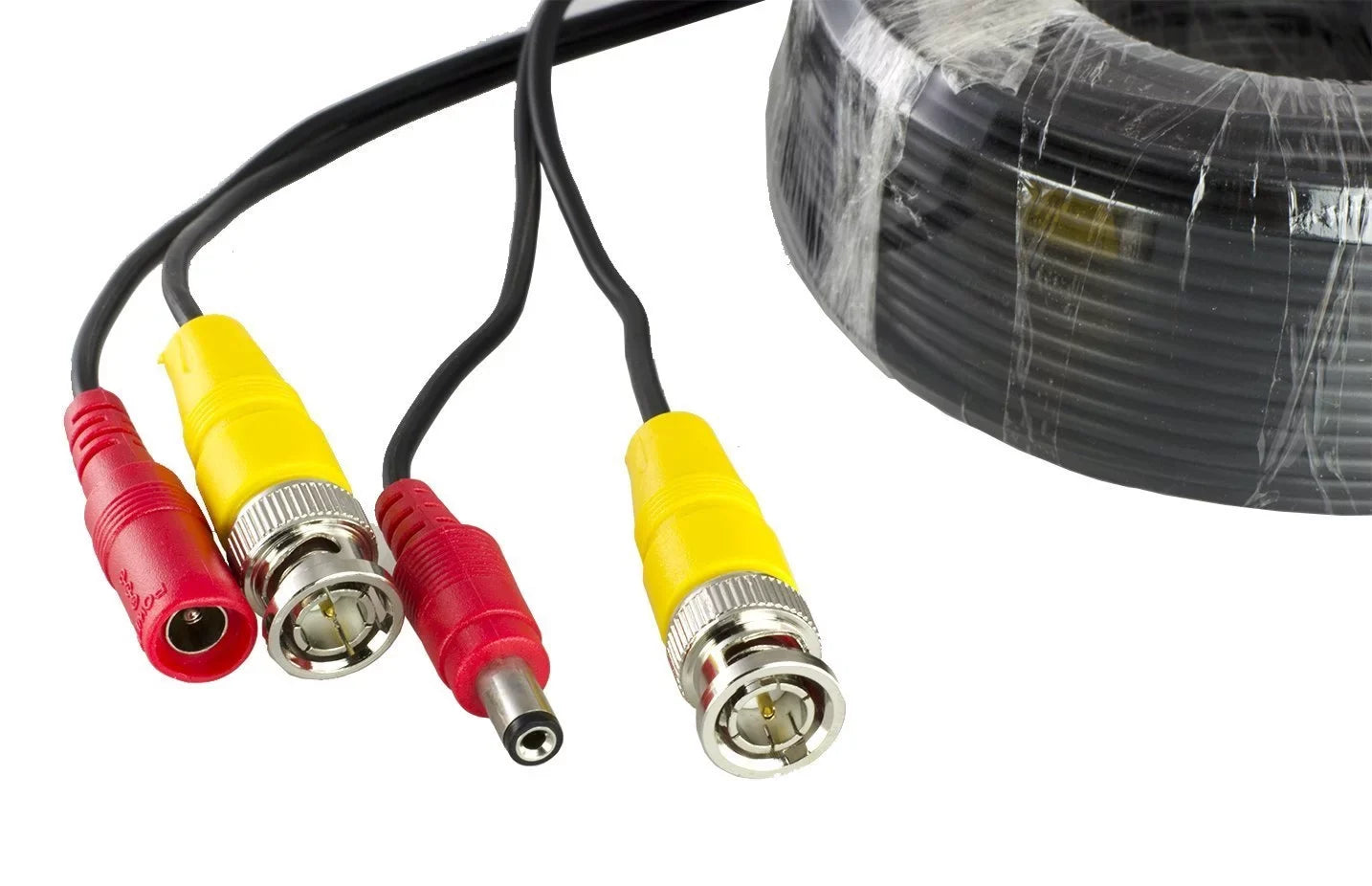 Amcrest 4-Pack 100 Feet Pre-Made All-in-One Siamese  Video and Power  Security Camera Cable with Two Female Connectors for 960H & - Camera and  (-4pack)