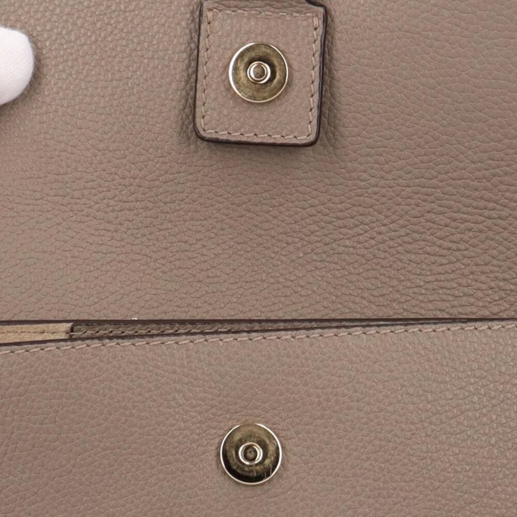 Pre-Owned Chloé Chloe Faye shoulder bag leather gray ladies (Fair)