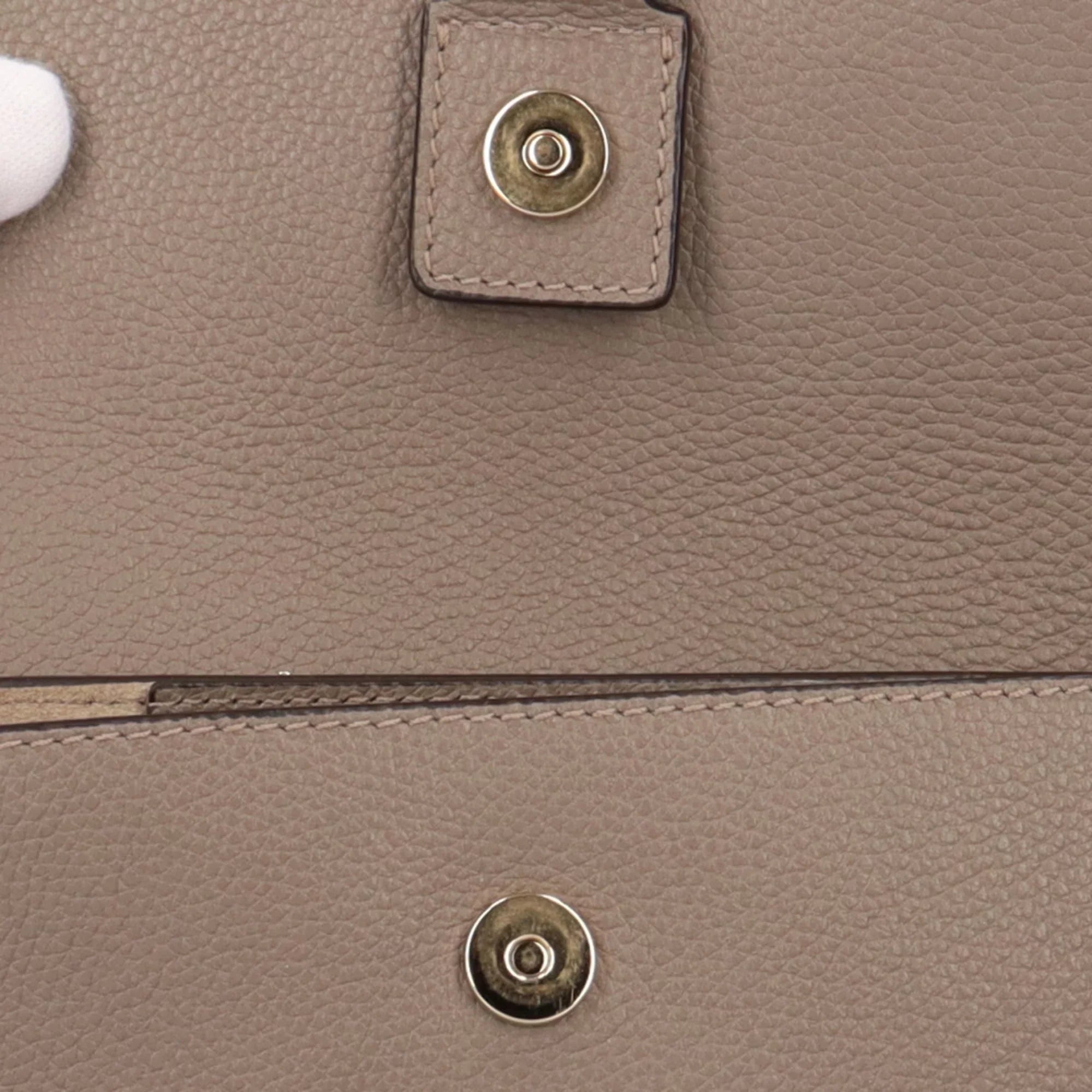 Pre-Owned Chloé Chloe Faye shoulder bag leather gray ladies (Fair)