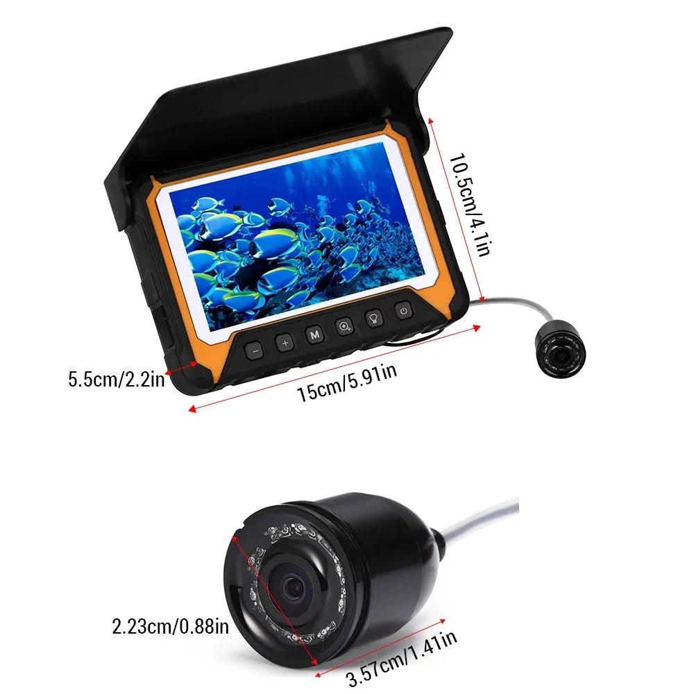 Underwater Fishing Camera 5in  , 120° Wide Angle, 500,000 Pixels, 8 Pcs  Night Vision Suitable for River/Ice Fishing