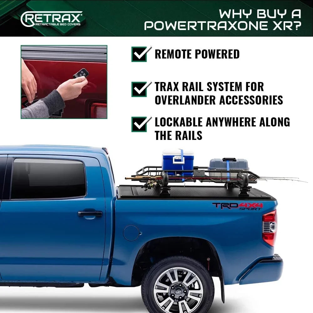 Retrax By Realtruck PowertraxONE  Retractable Truck Bed Tonneau Cover | -70860 | Compatible With Select 2022-2023 Toyota Tundra w/o Deck Rail System 5' 7" Bed (66.7")