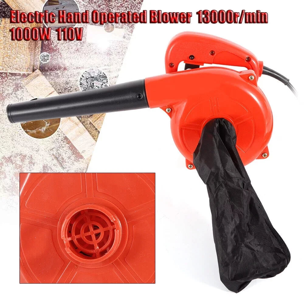 ZhdnBhnos 1000W 110V Electric Handheld Air Blower Mini Portable Vacuum Dust Removal Cleaner Computer Cleaning Machine 13000r/min