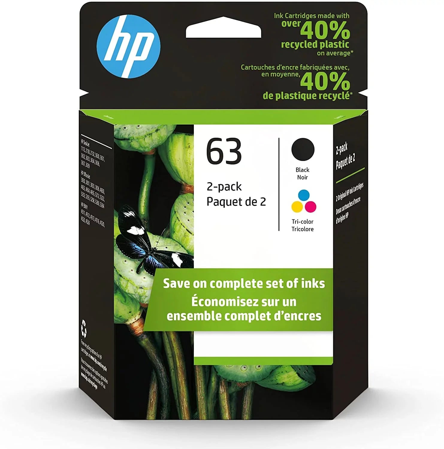 63 Black and Color Ink Cartridges (‎#140) Combo