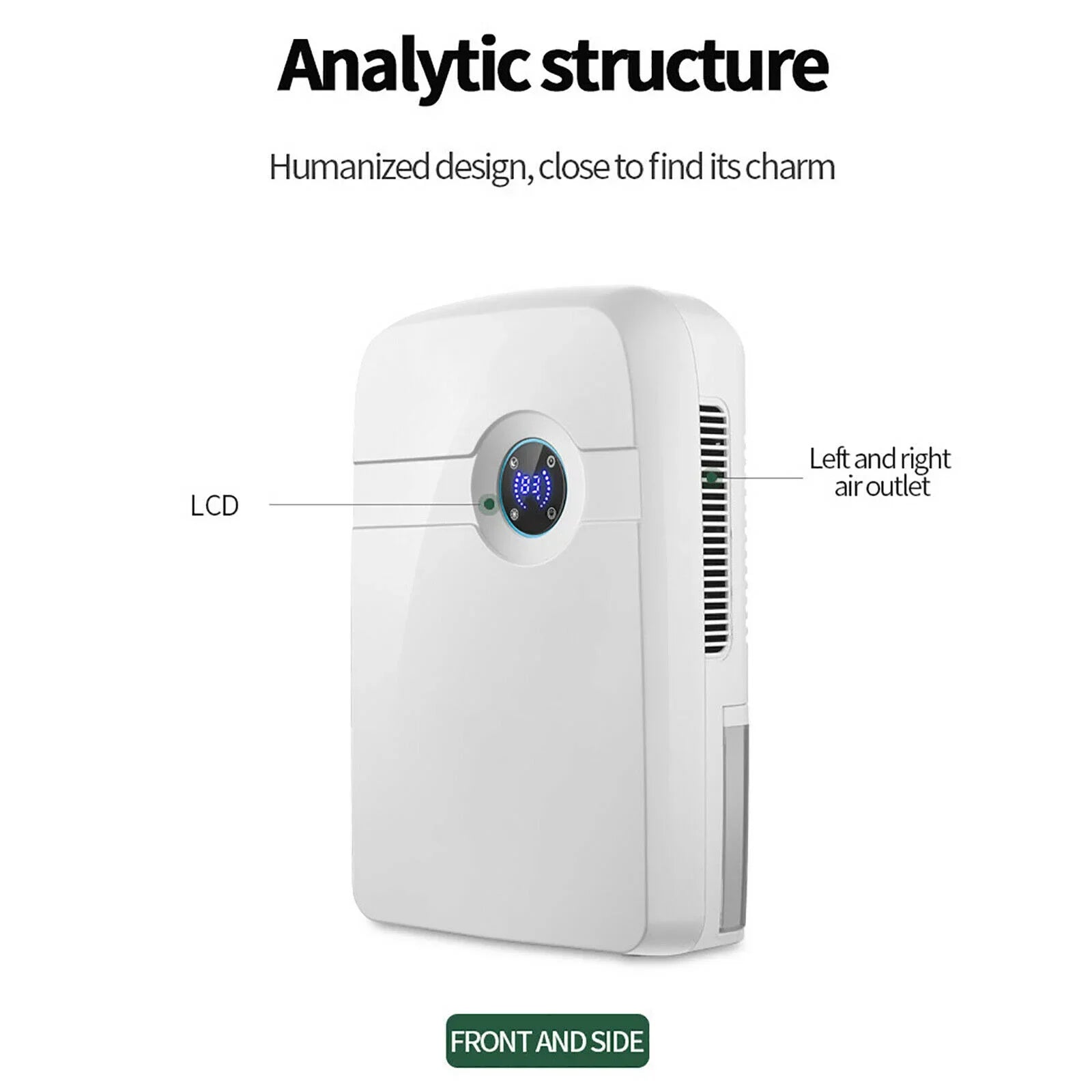 Mkyiongou Dehumidifier Remote Control 2.5L Water Tank Moisture Damp Removal Machine 42W