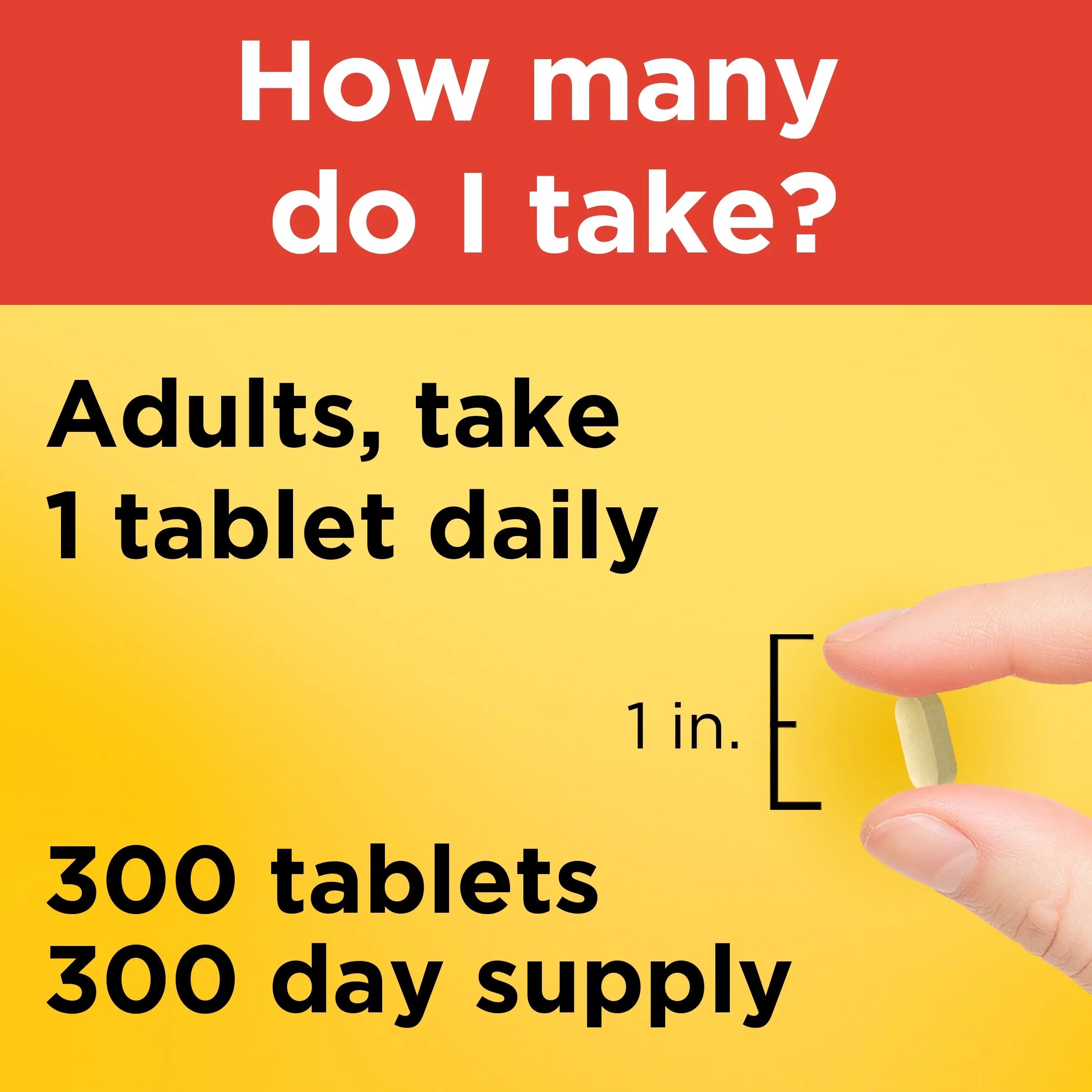 Nature Made Extra Strength Vitamin  1000 mg Tablets, Dietary Supplement, 300 Count