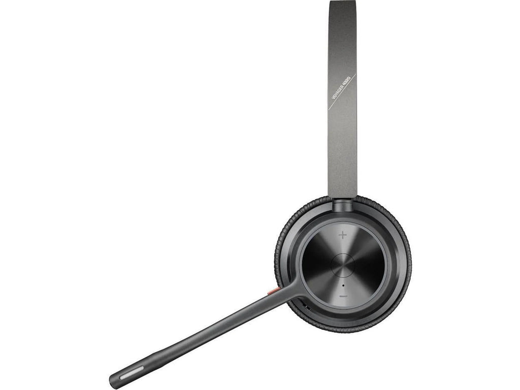 Poly Voyager 4320 - Headset - Siri, Google Assistant - Stereo, Mono -  Type ,  Type  - Wireless - Bluetooth - 300 ft - 20 Hz - 20 kHz - On-ear - Binaural - Ear-cup - 4.92 ft Cable - Ele...