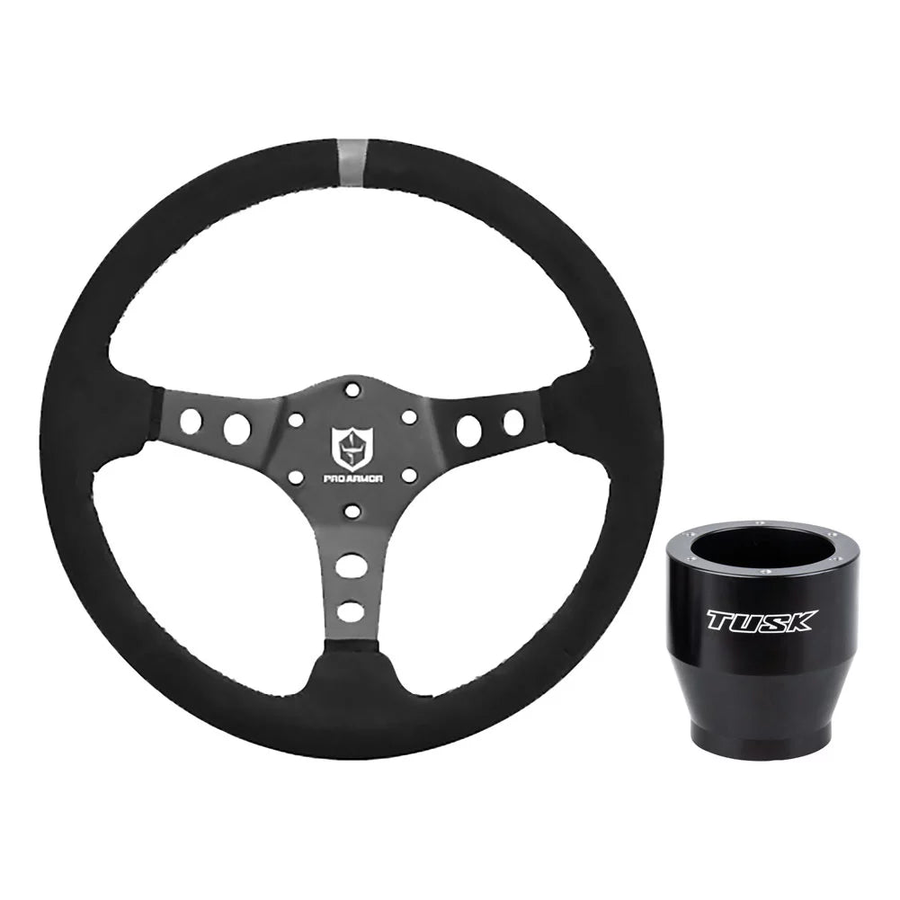 Tusk Steering Wheel Hub with Pro Armor Steering Wheel Top Marker Suede Steering Wheel For Polaris  700  2009