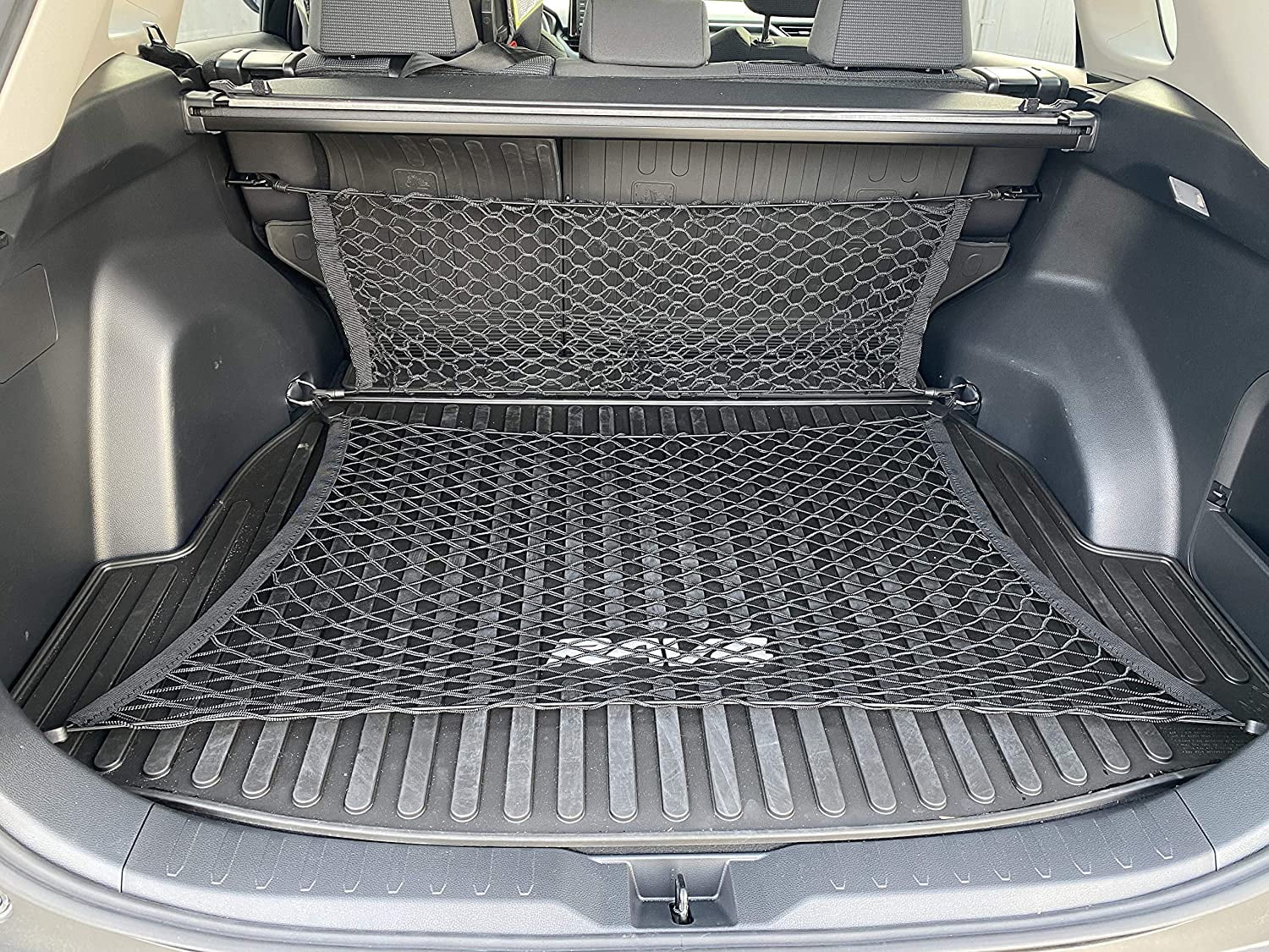Floor Style + Envelope Style Trunk Cargo Net for Toyota  Rav4 Hybrid Prime 2019 2020 2021 2022