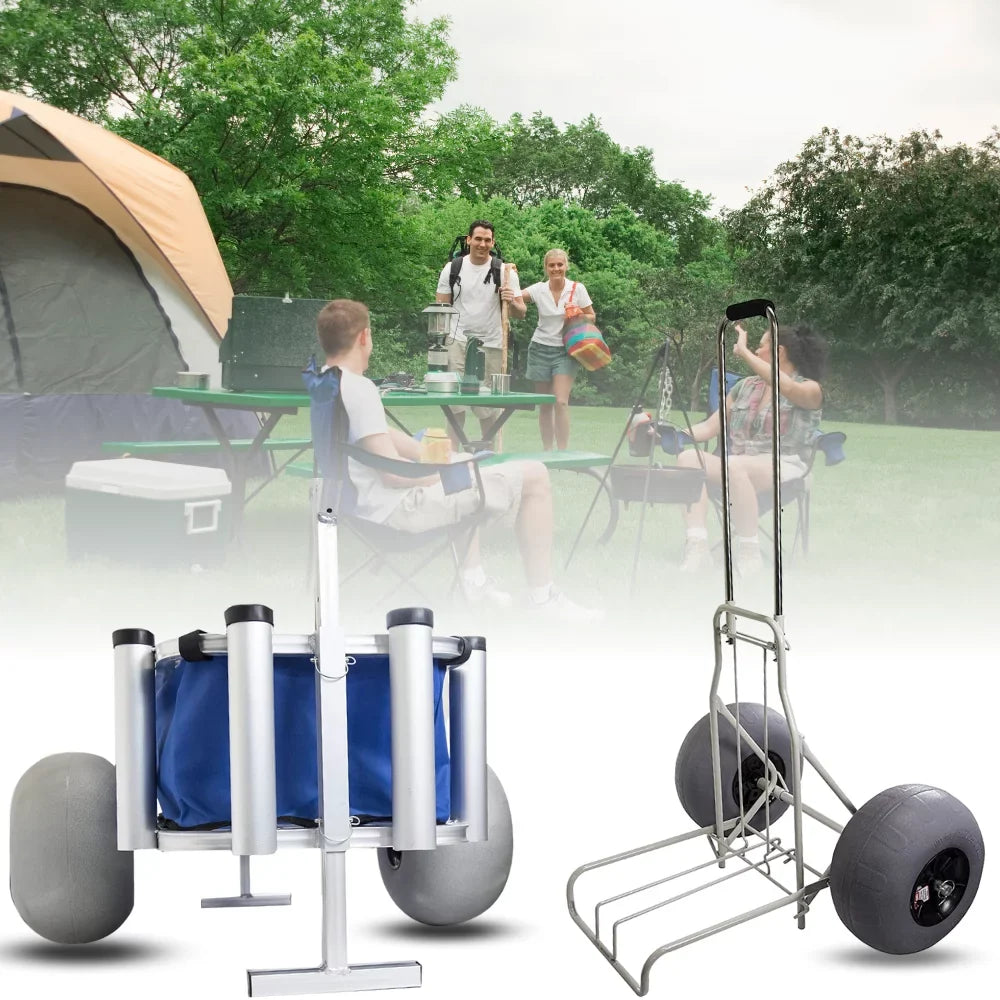 Jeremywell 12" Big Balloon Beach Wheels/Sand Tires (2PCS) Replacement for Kayak Dolly Canoe Carts Buggy with a Free Air Pump