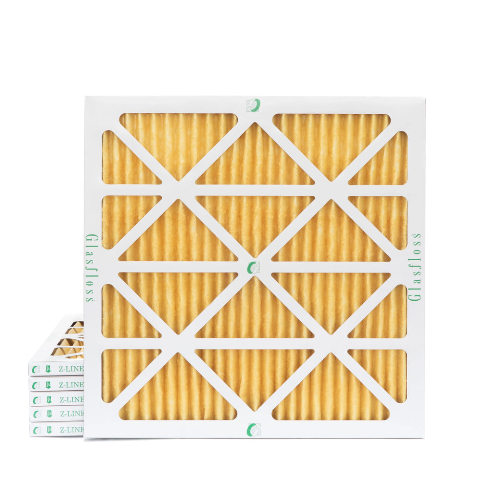 6 Pack of 22x22x1  11 Pleated Air Filters by Glasfloss. Actual Size: 21-1/2 x 21-1/2 x 7/8