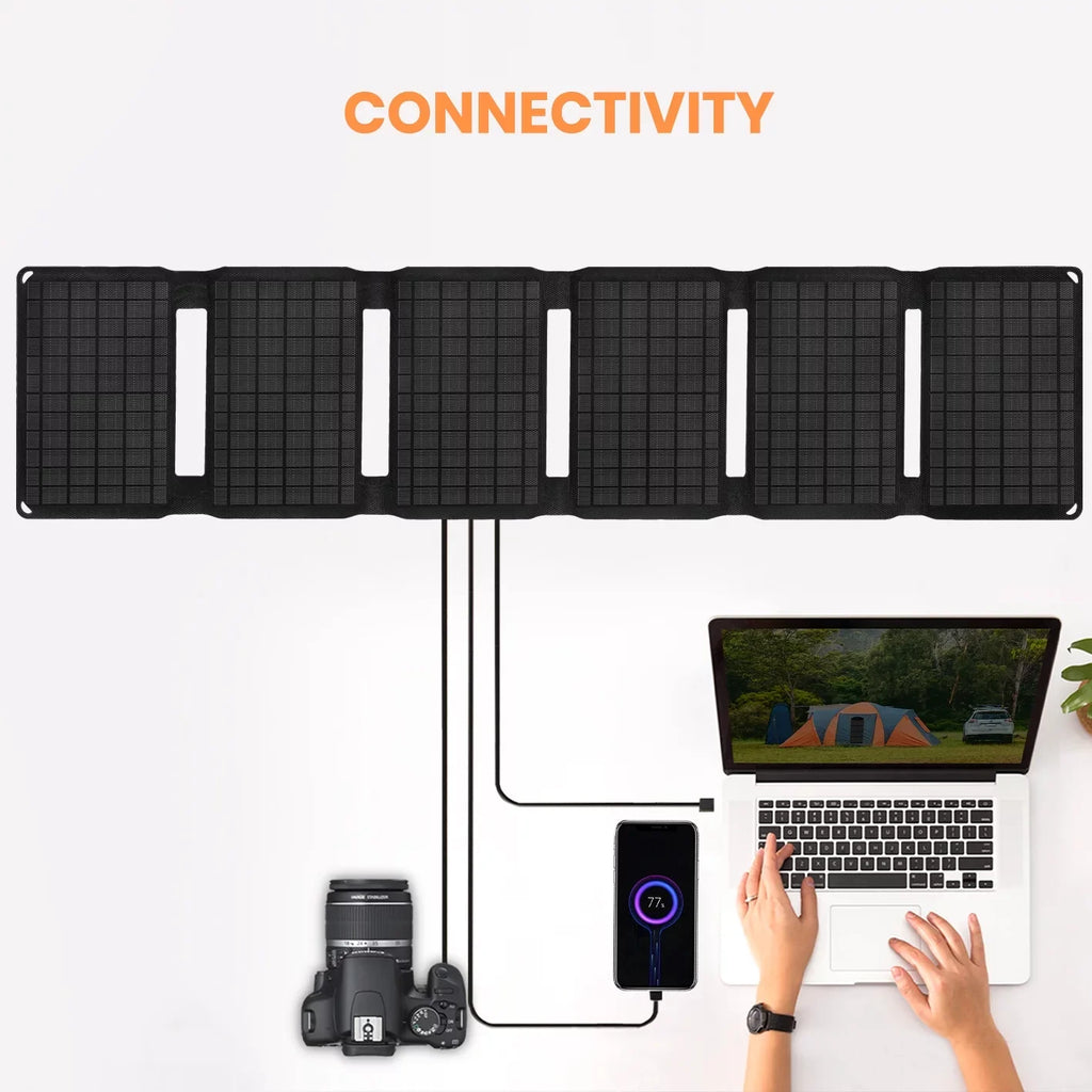 30W Flexible Monocrystalline Foldable Solar Charger