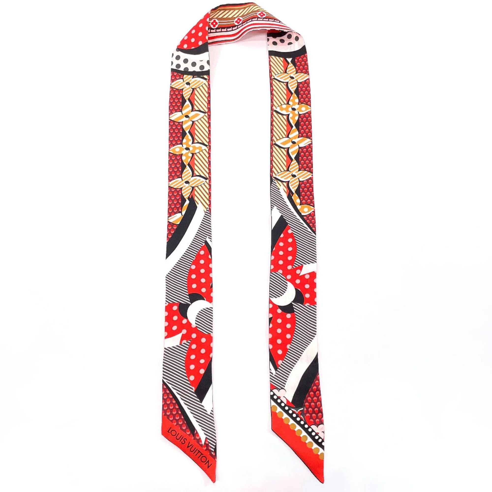 Pre-Owned Louis Vuitton Bandeau  Pop  Scarf Silk    Women's Red (Good)