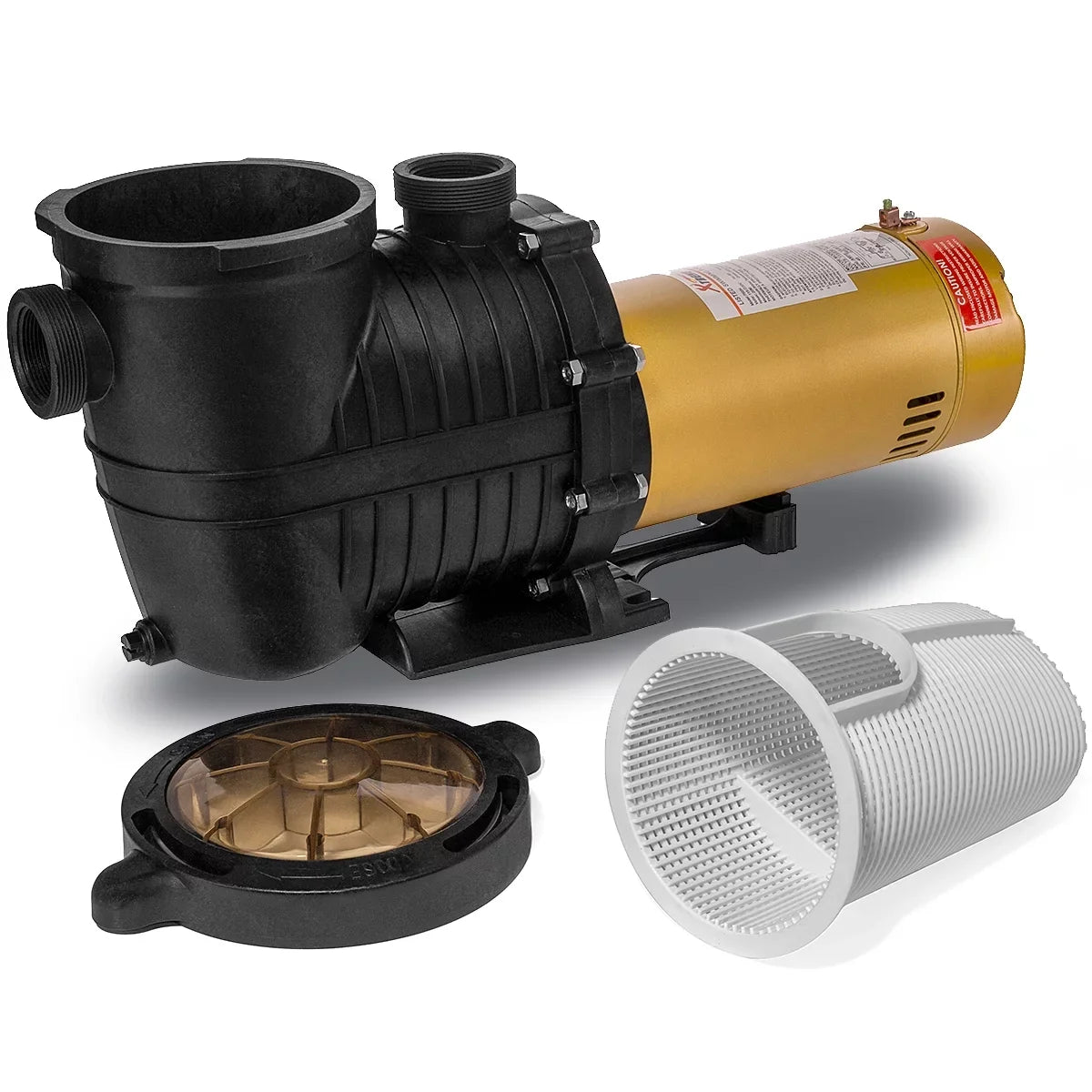XtremepowerUS 1.5HP High Flo Swimming Pool Pump 5280GPH InGround Pump with Strainer Basket 230v