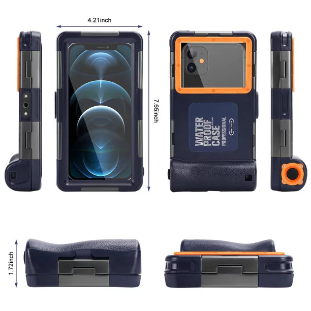 UrbanX Professional [15m/50ft] Swimming Diving Surfing Snorkeling Photo Video Waterproof Protective Case Underwater Housing for Sony Xperia  And all Phones Up to 6.9 Inch  with Lanyard