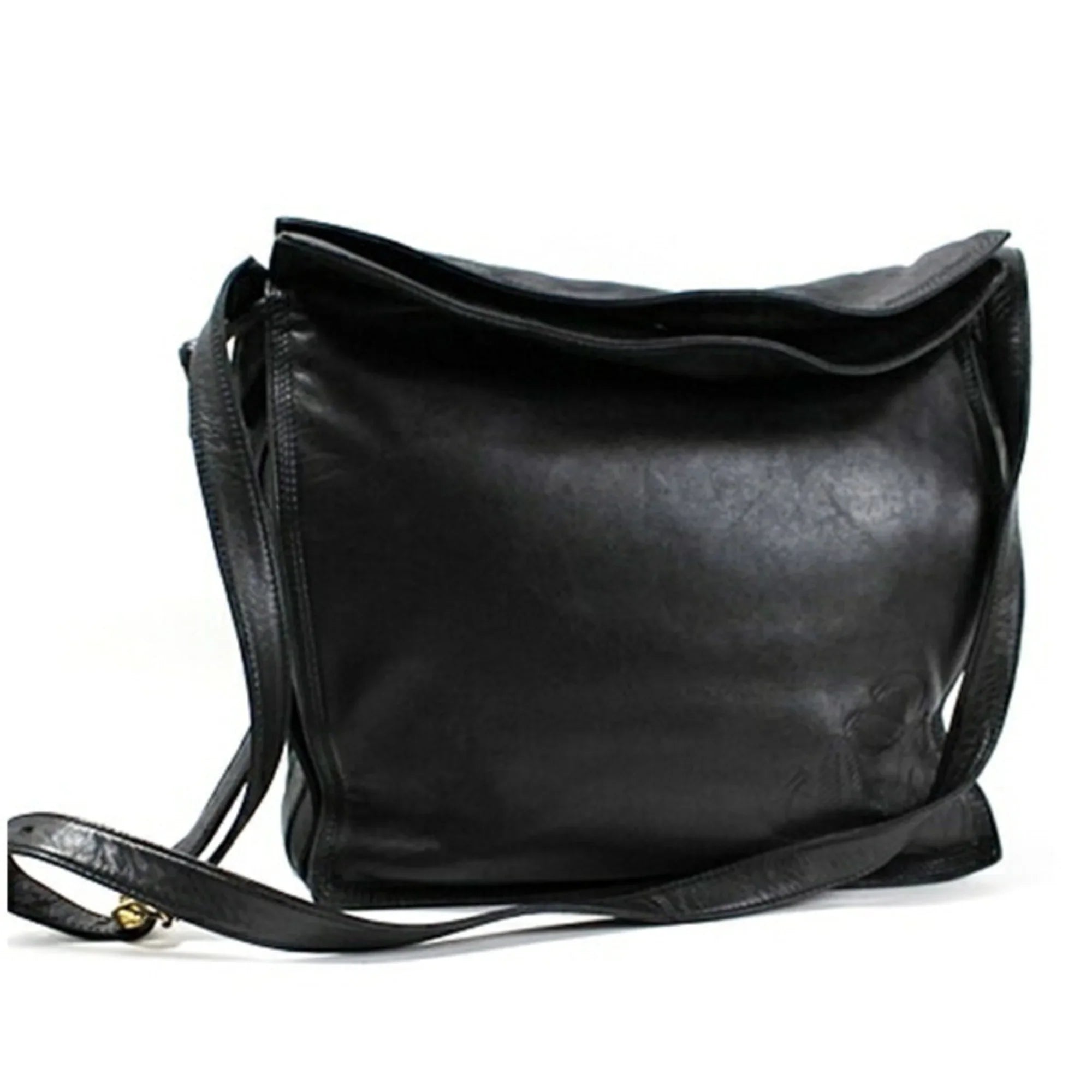 Pre-Owned  Anagram Shoulder Bag Leather Black Women's Soft (Fair)