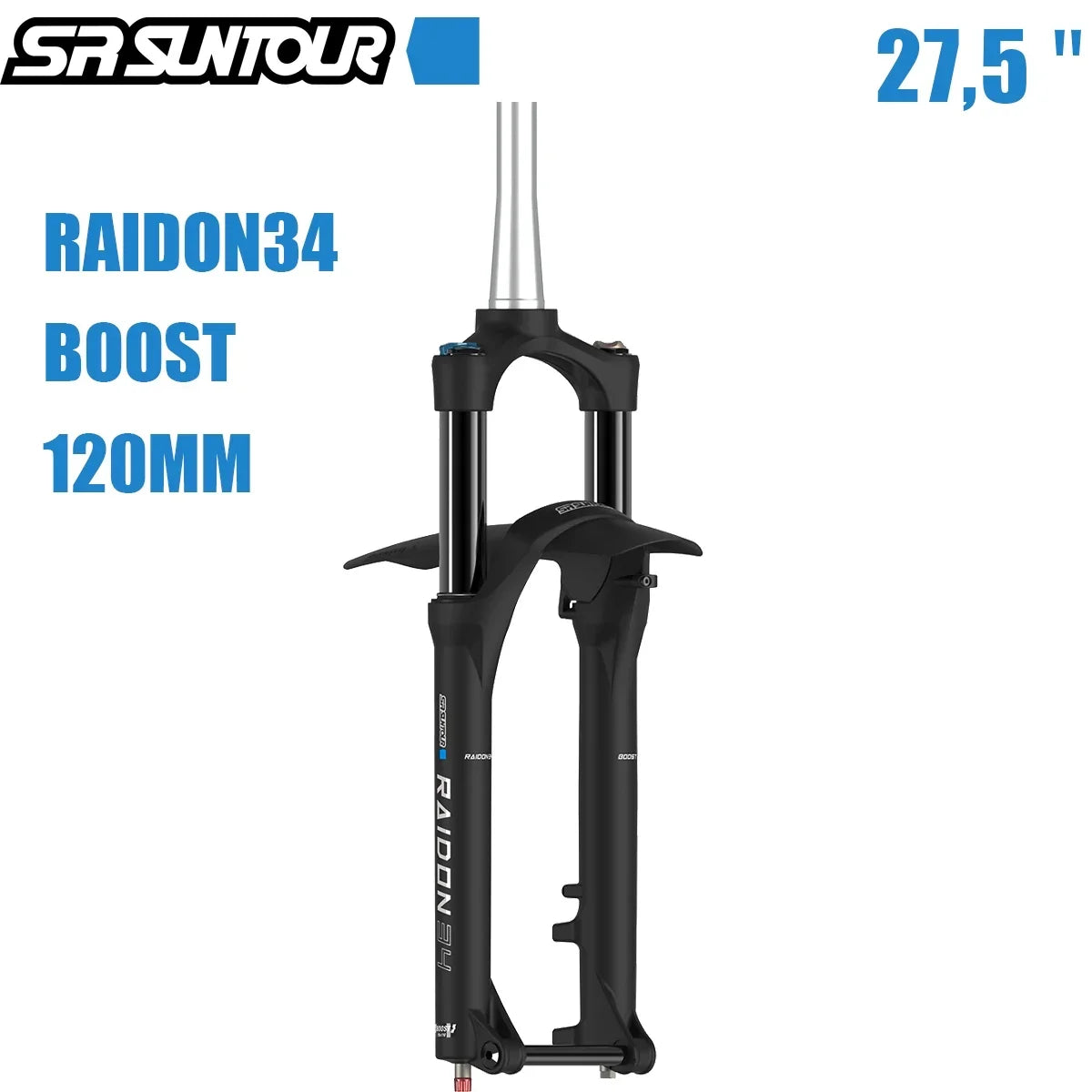Bicycle Fork (: 110X15mm) Tapered 27.5"  Air Suspension (Manual) 120mm Travel