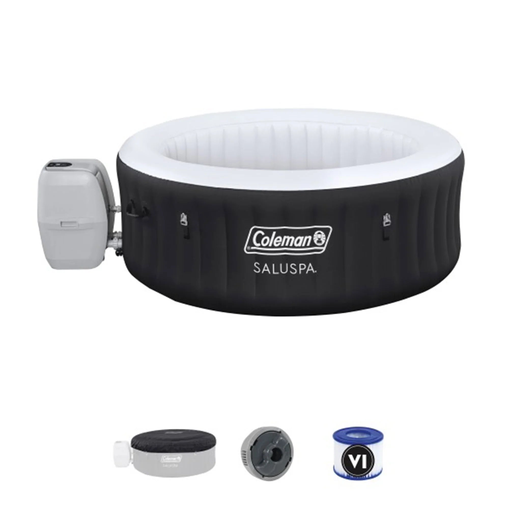 Coleman SaluSpa AirJet Hot Tub w/Bestway 4 SaluSpa Seat & 2 Headrest Pillow