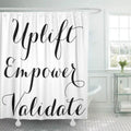 Makeup Uplift Empower Presenter Younique Mascara Catalog Purse Marketing Shower Curtain 60x72 inch