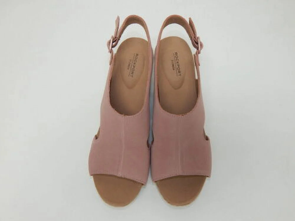 Rockport Vivienne Size  9   Women's Suede Slingback Sandals Light Rose