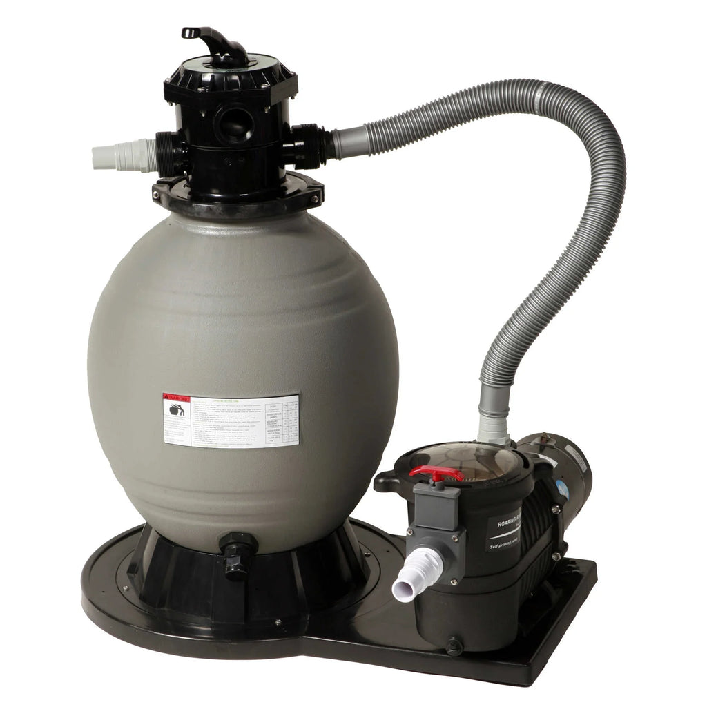 Belize 12-ft x 24-ft Oval 52-in Deep 6-in Top Rail Metal Wall Swimming Pool Package