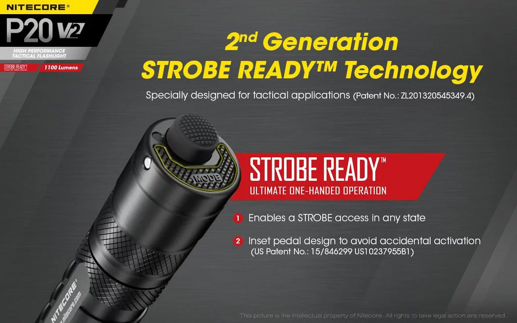 Combo: Nitecore   Tactical  Flashlight -  -  - 1100 Lumens w/ Battery,  Charger +2x Free Eco-Sensa  Batteries