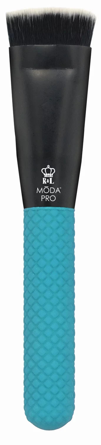 Moda Brush Pro Full Face 13pc Teal Makeup Brush Set with Wrap, Includes Flat Powder, Highlight, and Crease Makeup Brushes